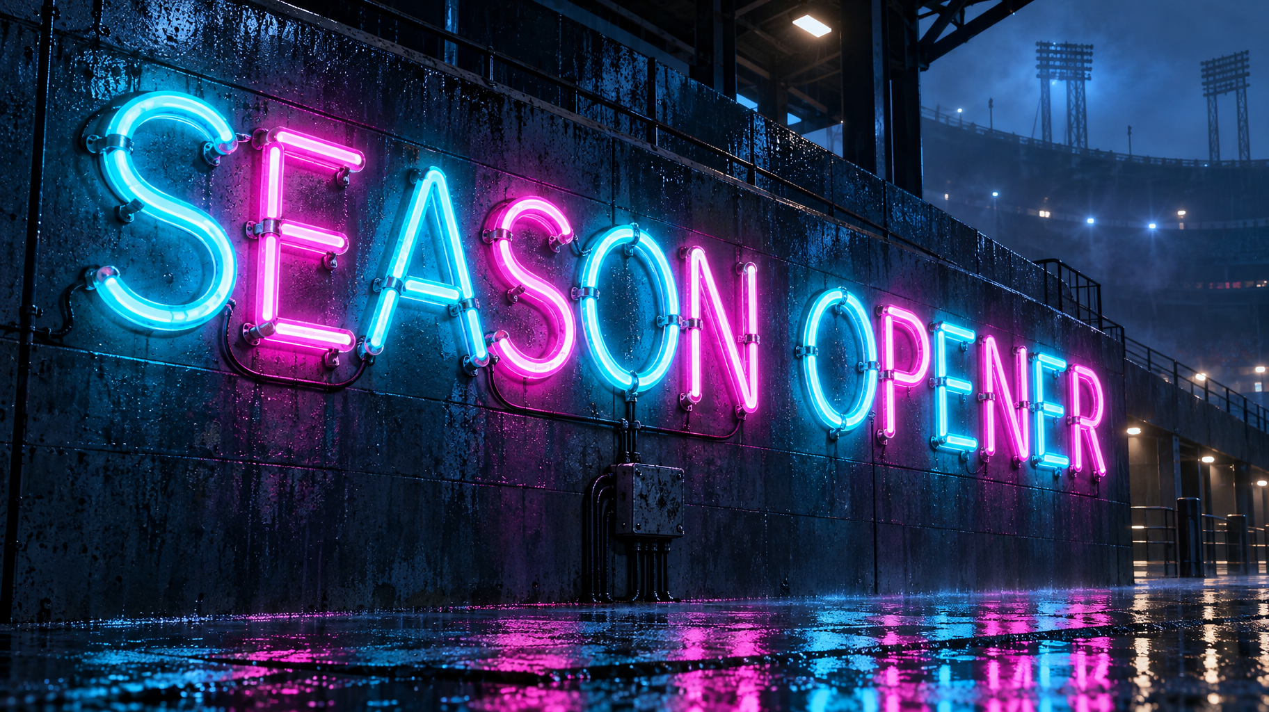 "SEASON OPENER" — Neon Glow | AI Text Effect Generator