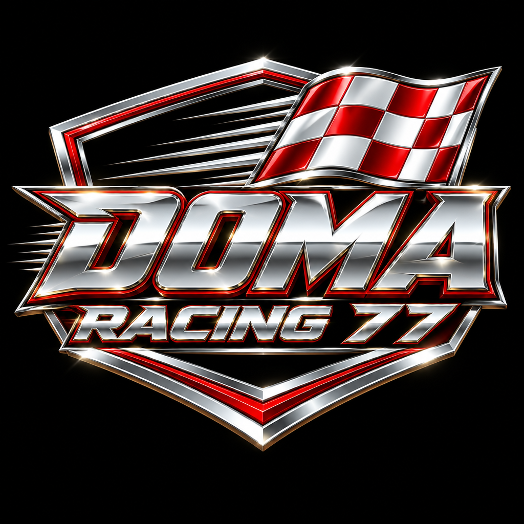 "DOMA
RACING 77" — Racing | AI Text Effect Generator
