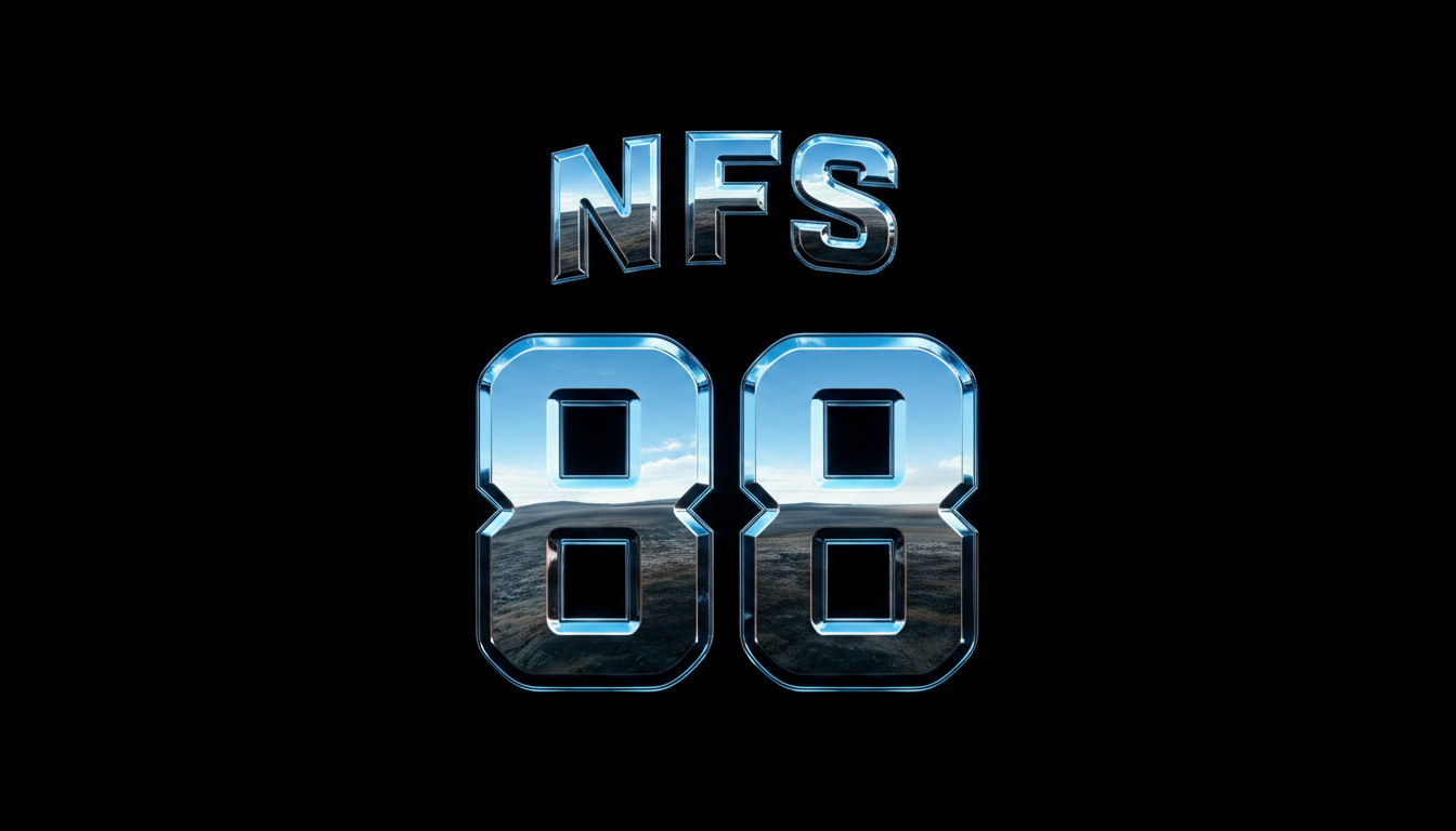 "NFS" — Chrome Metal 3d | AI Text Effect Generator