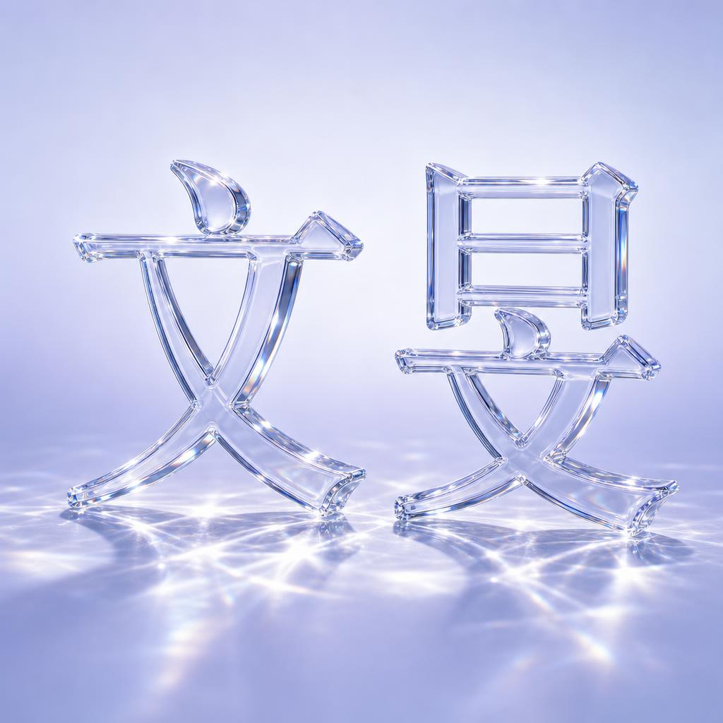 "文旻" — Glass | AI Text Effect Generator