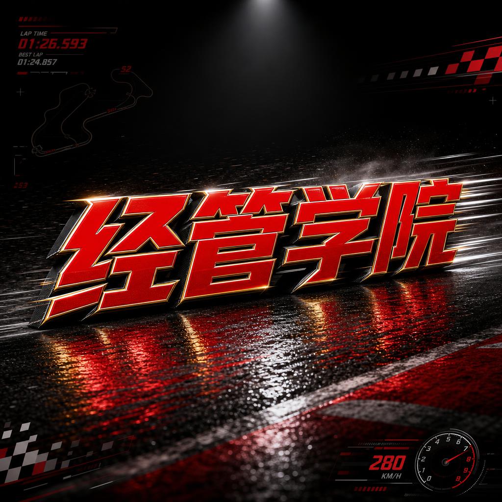 "经管学院" — Racing | AI Text Effect Generator
