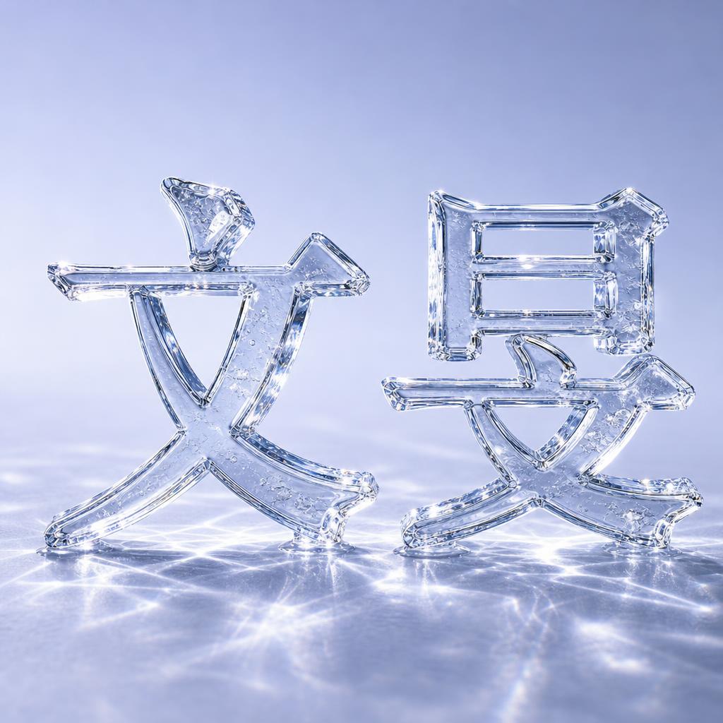 "文旻" — Glass | AI Text Effect Generator