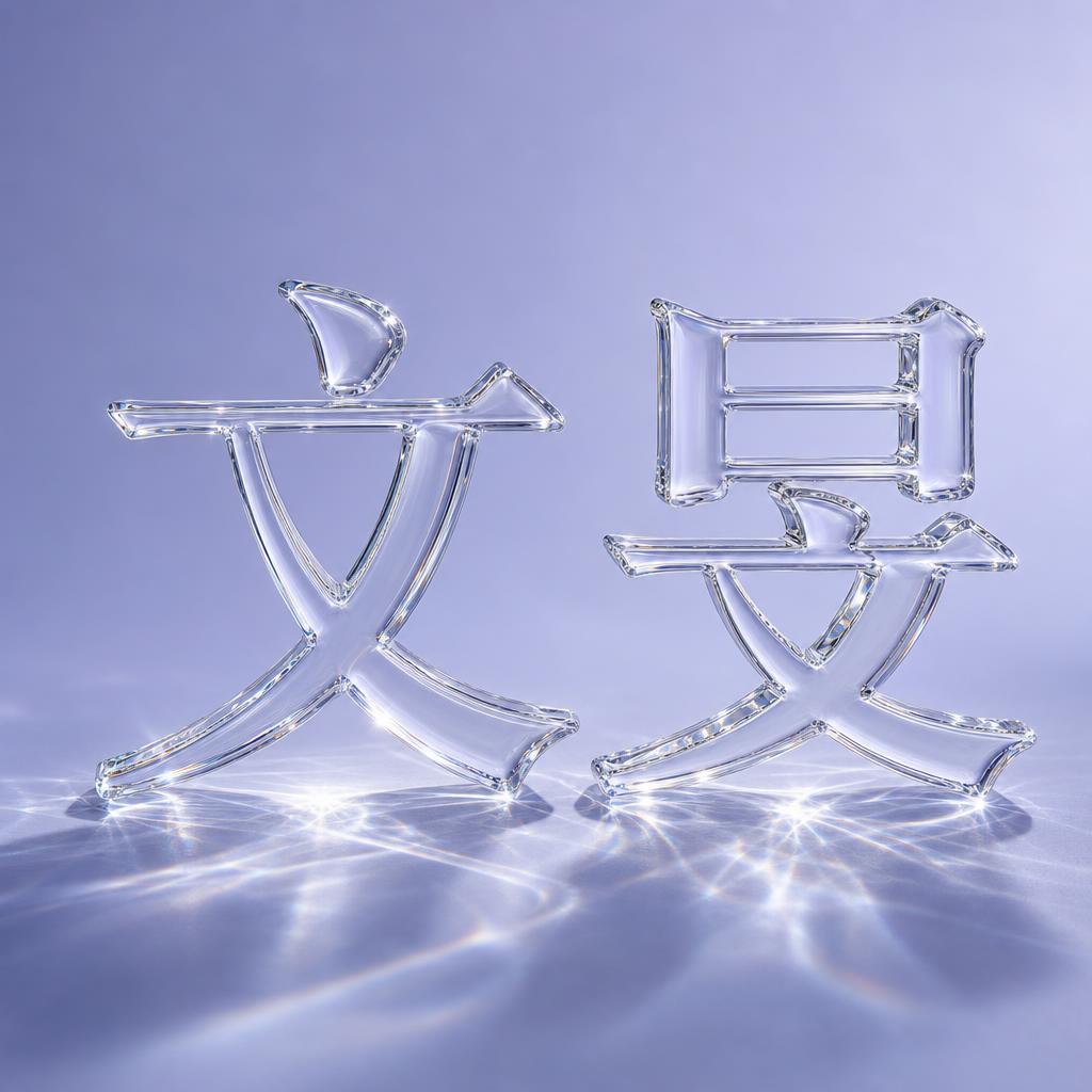 "文旻" — Glass | AI Text Effect Generator