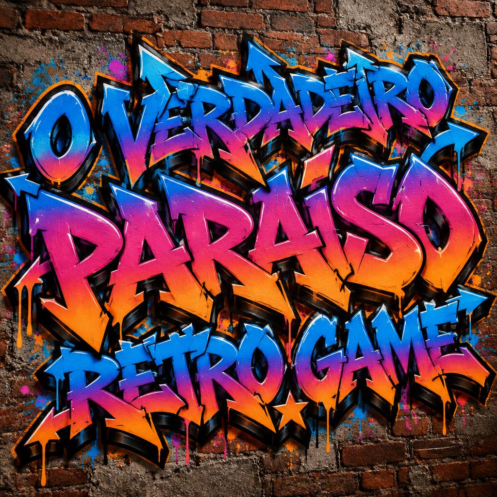 "O VERDADEIRO
      PARAÍSO
  RETRO GAME" — Graffiti | AI Text Effect Generator
