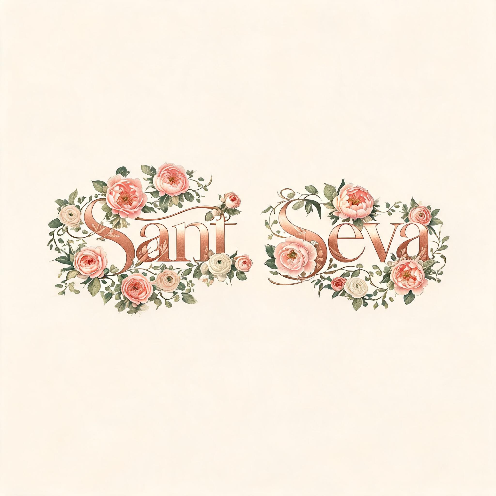 "" — Floral text effect