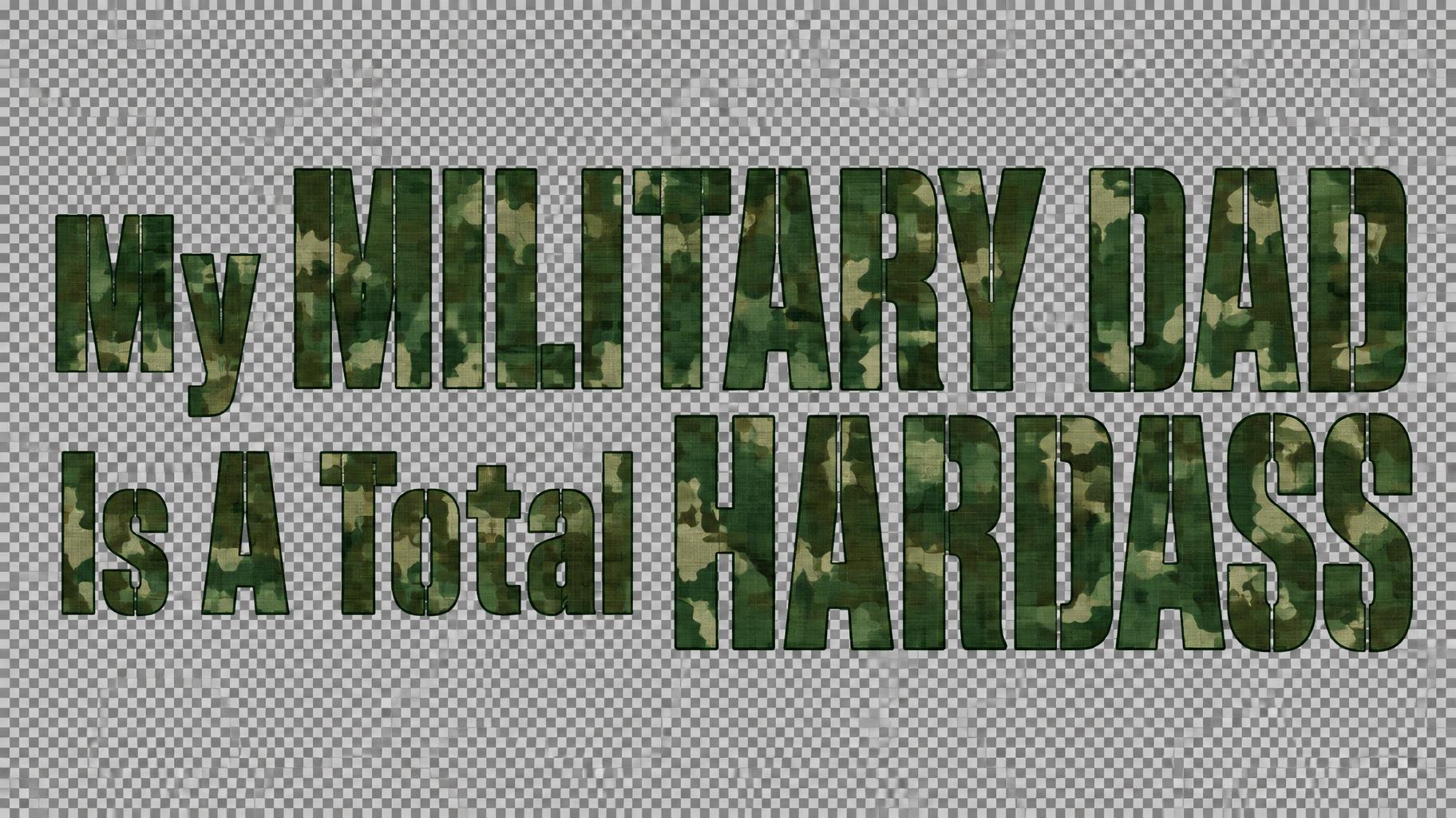 "My MILITARY DAD
Is A Total HARDASS" — Cinematic Action text effect