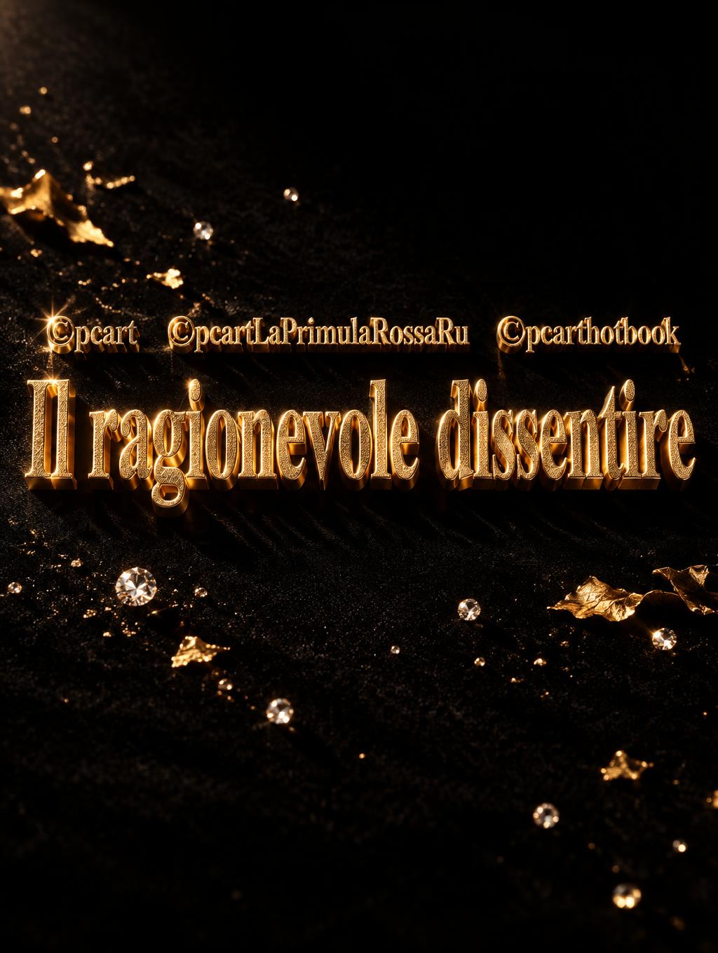 "©pcart ©pcartLaPrimulaRossaRu ©pcarthotbook
Il ragionevole dissentire" — Luxury Gold | AI Text Effect Generator