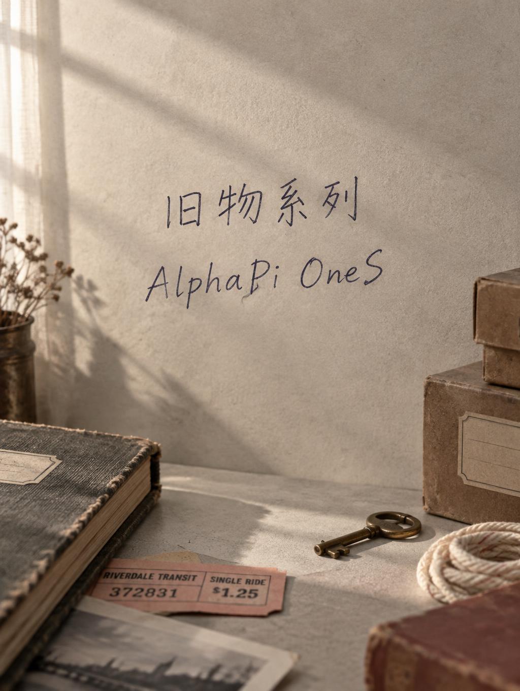 "旧物系列 
AlphaPi OneS" —  | AI Text Effect Generator