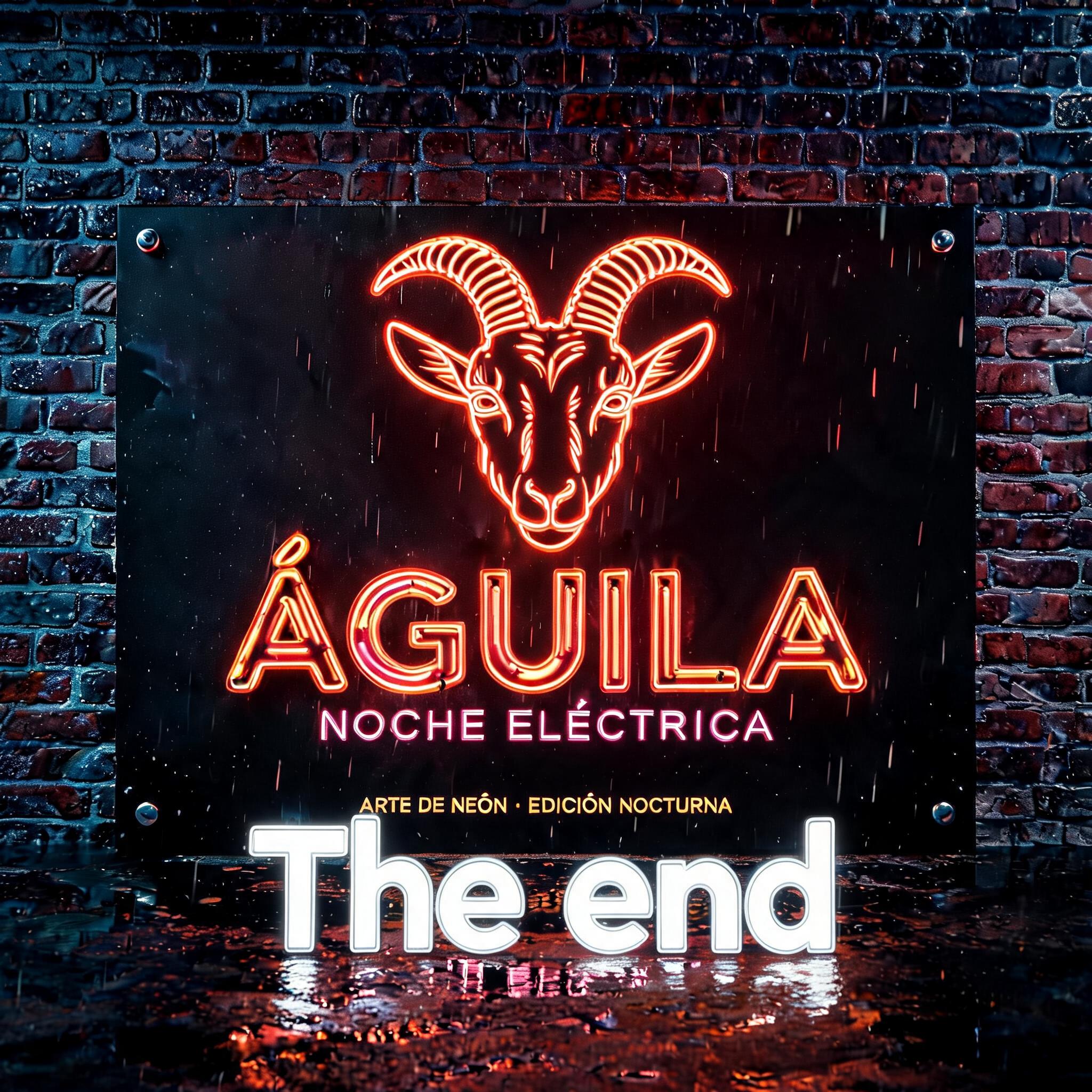 "The end" — Neon Sign | AI Text Effect Generator