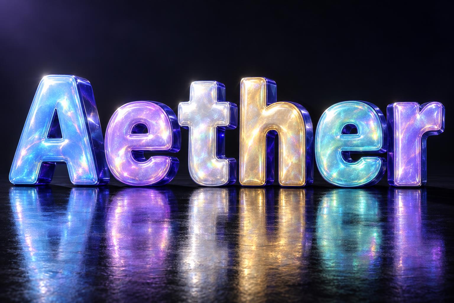 "Aether" — 3d Bold | AI Text Effect Generator