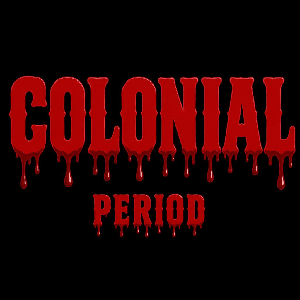 "COLONIAL
PERIOD" — Drip Font Blood | AI Text Effect Generator