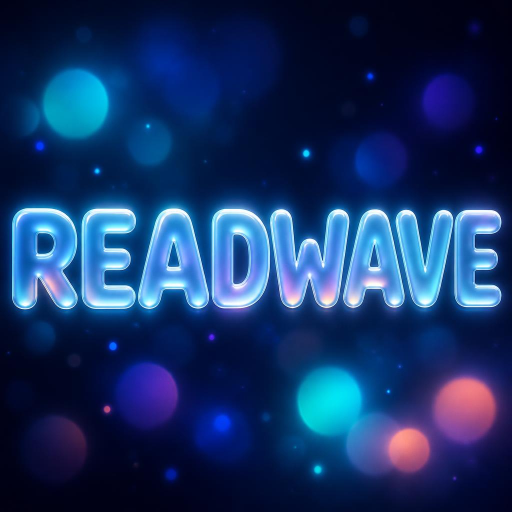 "READWAVE" — Glass Morphism | AI Text Effect Generator