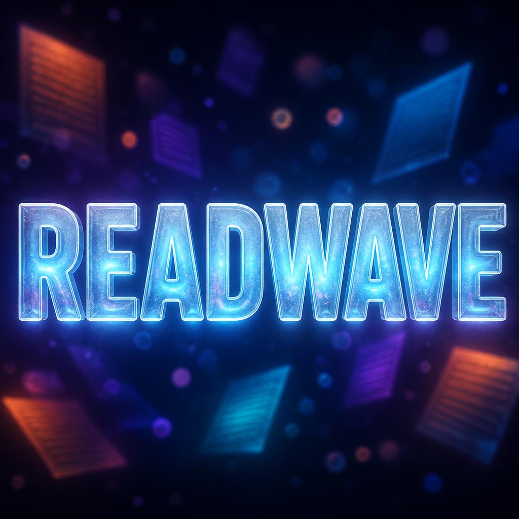 "READWAVE" — Glass Morphism | AI Text Effect Generator