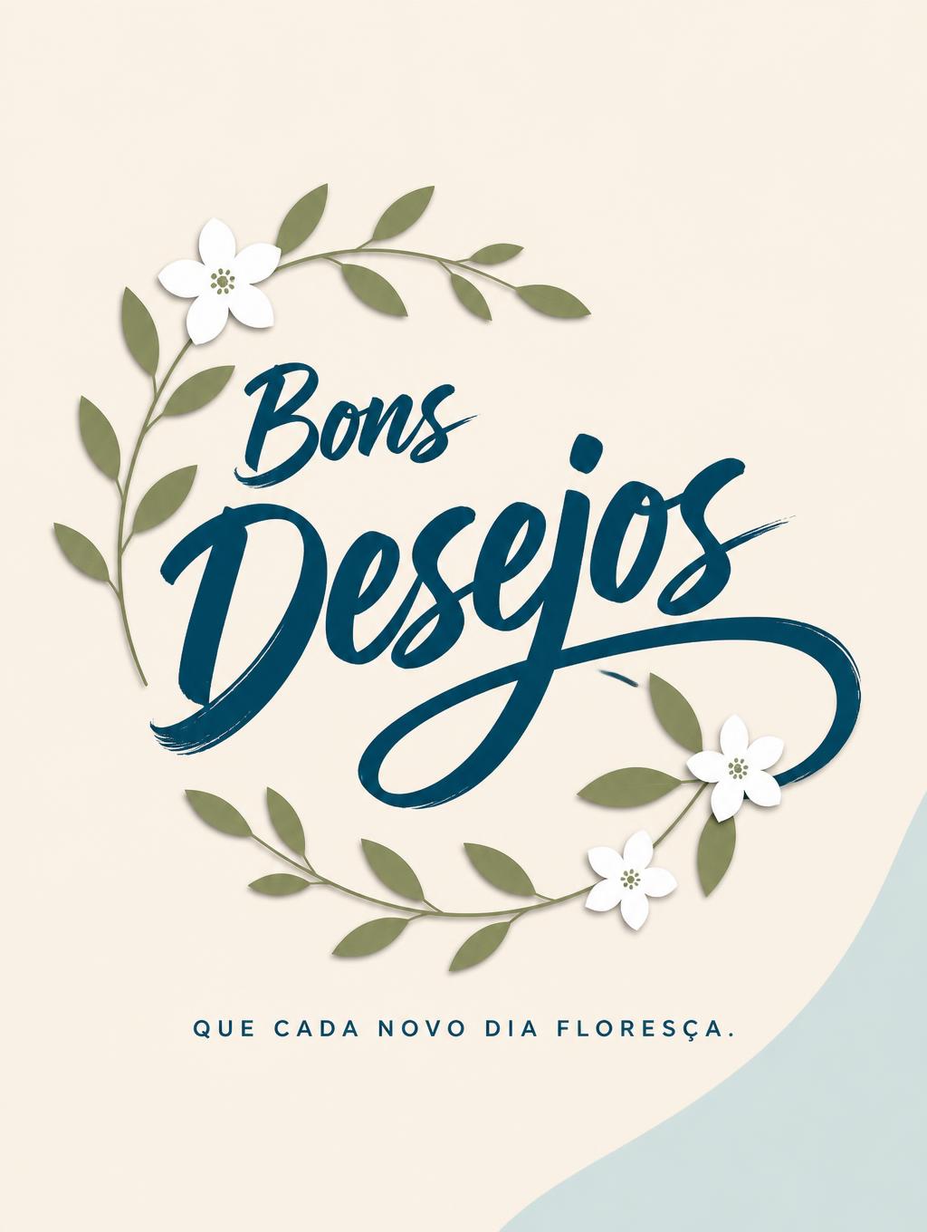 "Bons Desejos
QUE CADA NOVO DIA FLORESÇA." — Cursive Modern | AI Text Effect Generator