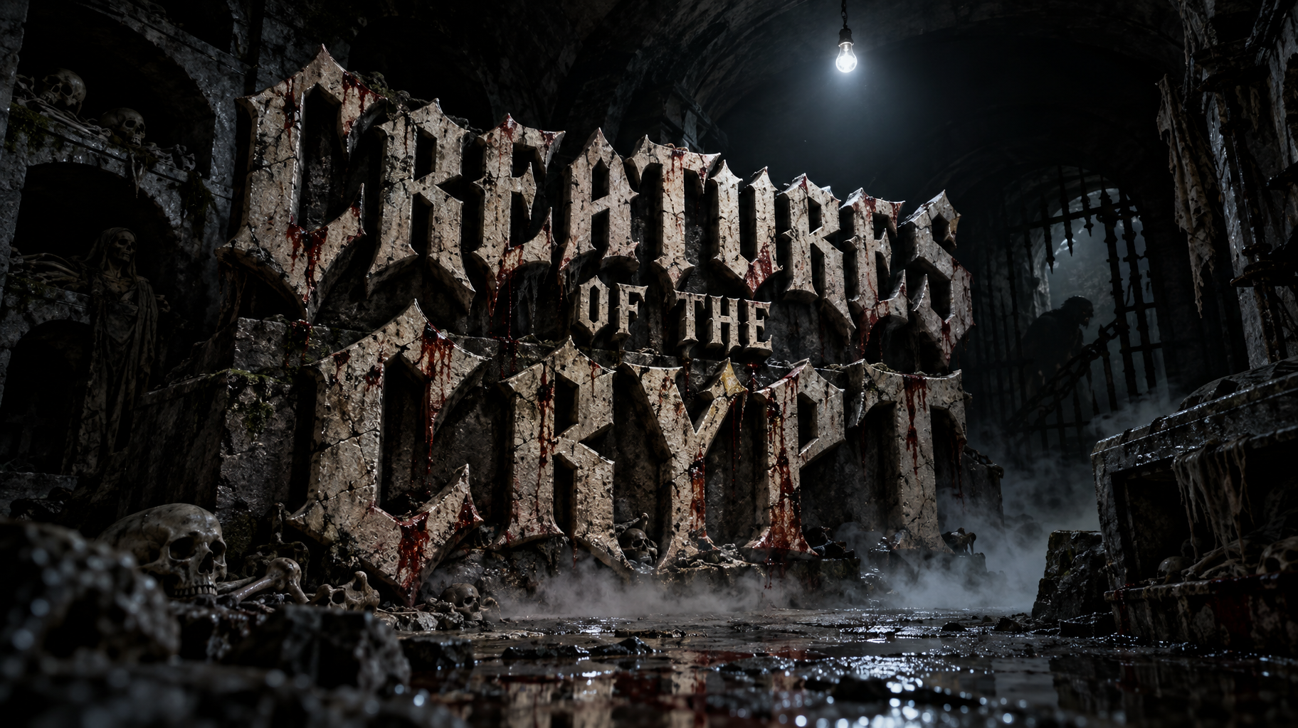 "CREATURES OF THE CRYPT" — Cinematic Horror | AI Text Effect Generator