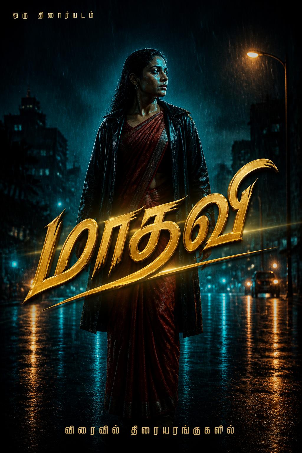 "மாதவி
ஒரு திரைப்படம்
விரைவில் திரையரங்குகளில்" — Cinematic | AI Text Effect Generator