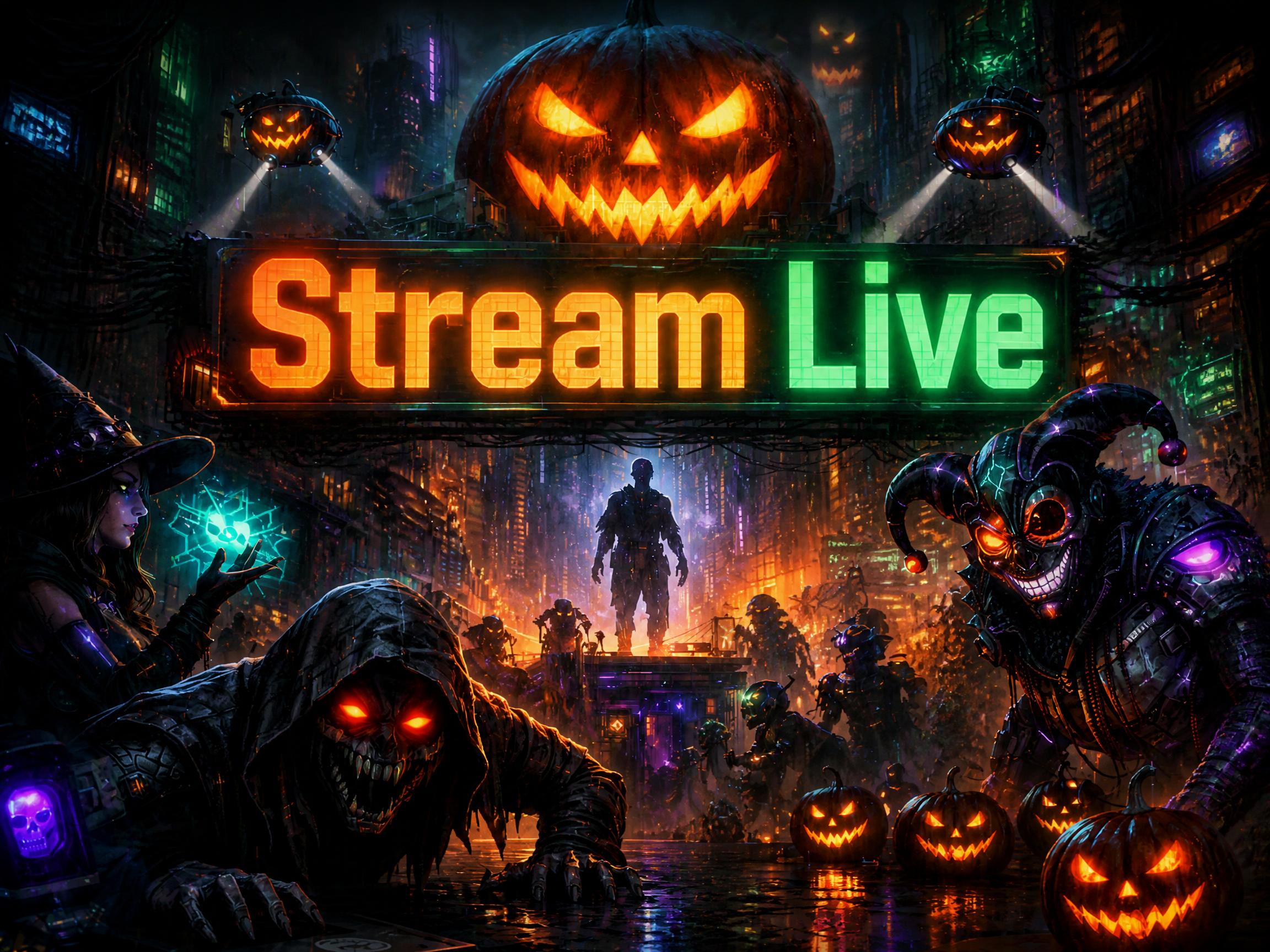 "Stream Live" —  text effect