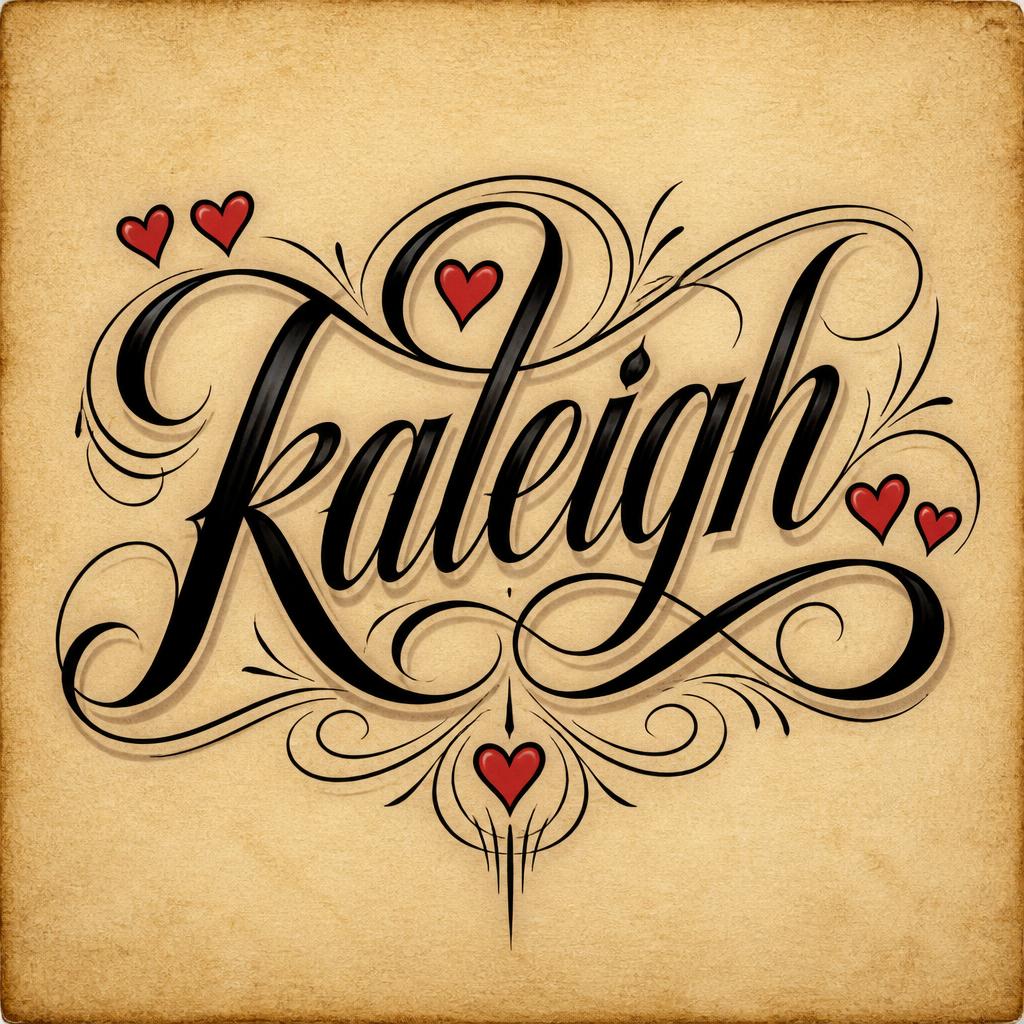 "kaleigh" — Chicano | AI Text Effect Generator