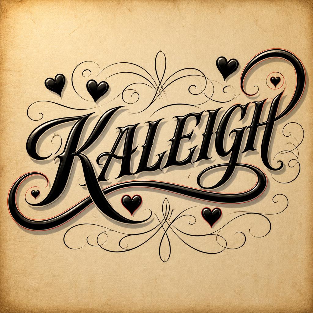 "KALEIGH" — Chicano | AI Text Effect Generator