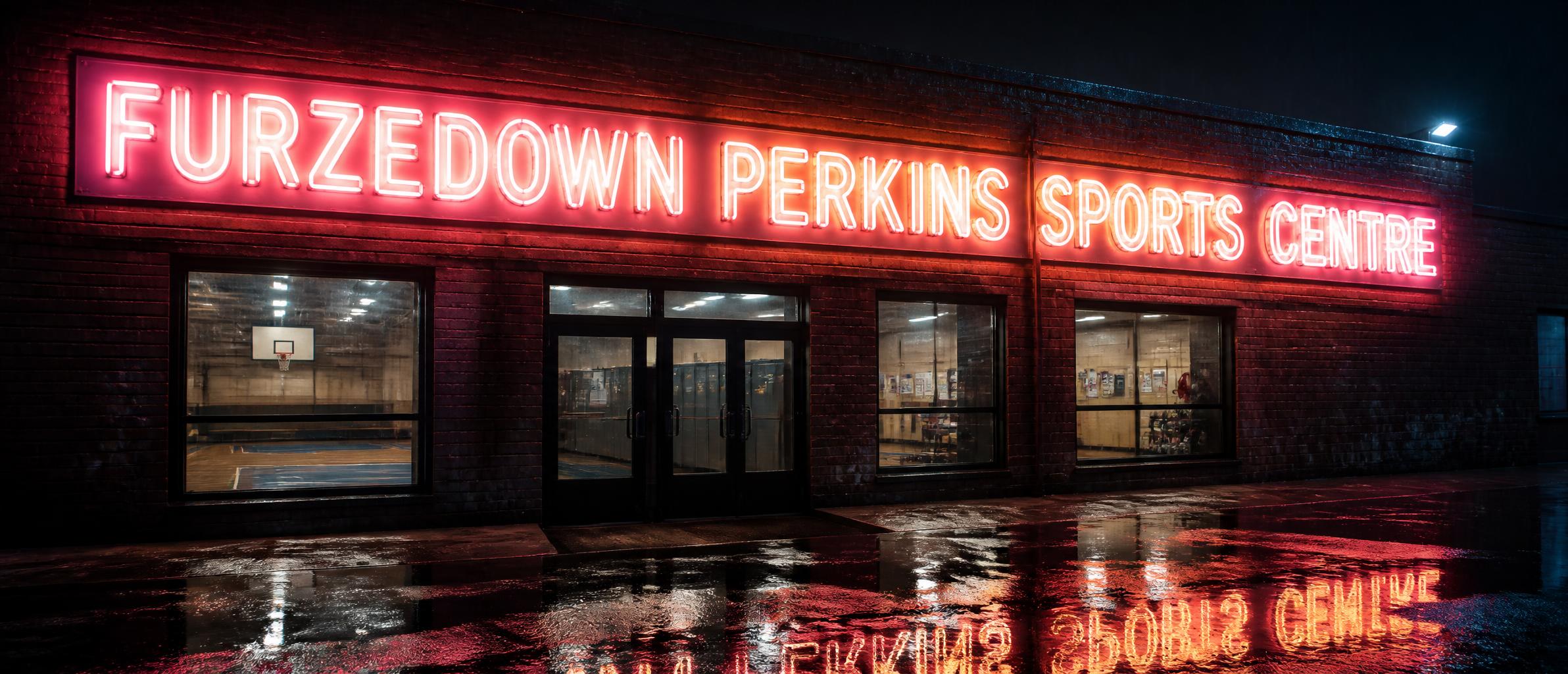 "FURZEDOWN PERKINS SPORTS CENTRE" — Neon Sign | AI Text Effect Generator