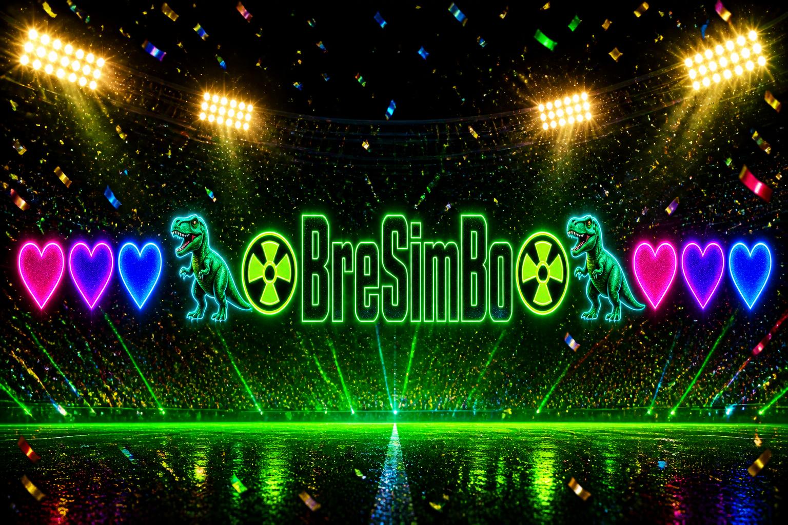 "🩷💜💙 🦖☣️BreSimBo☣️🦖🩷💜💙" — Sports Football | AI Text Effect Generator
