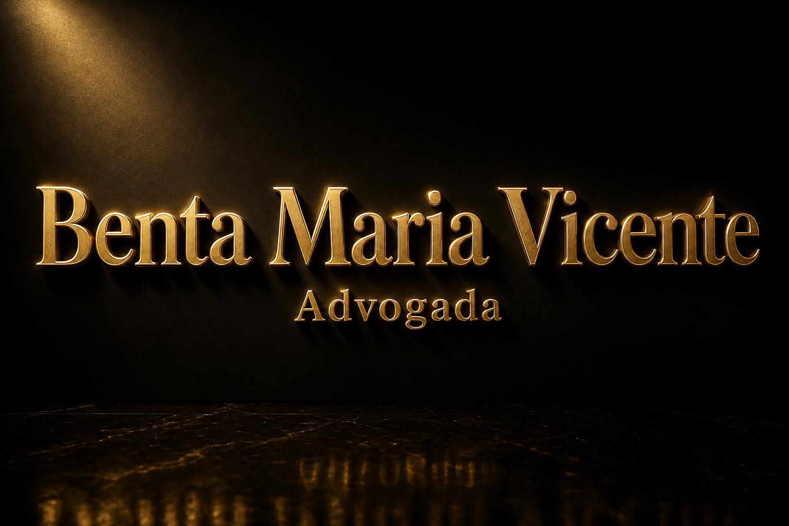 "Benta Maria Vicente
Advogada" — 3d Bold Gold | AI Text Effect Generator