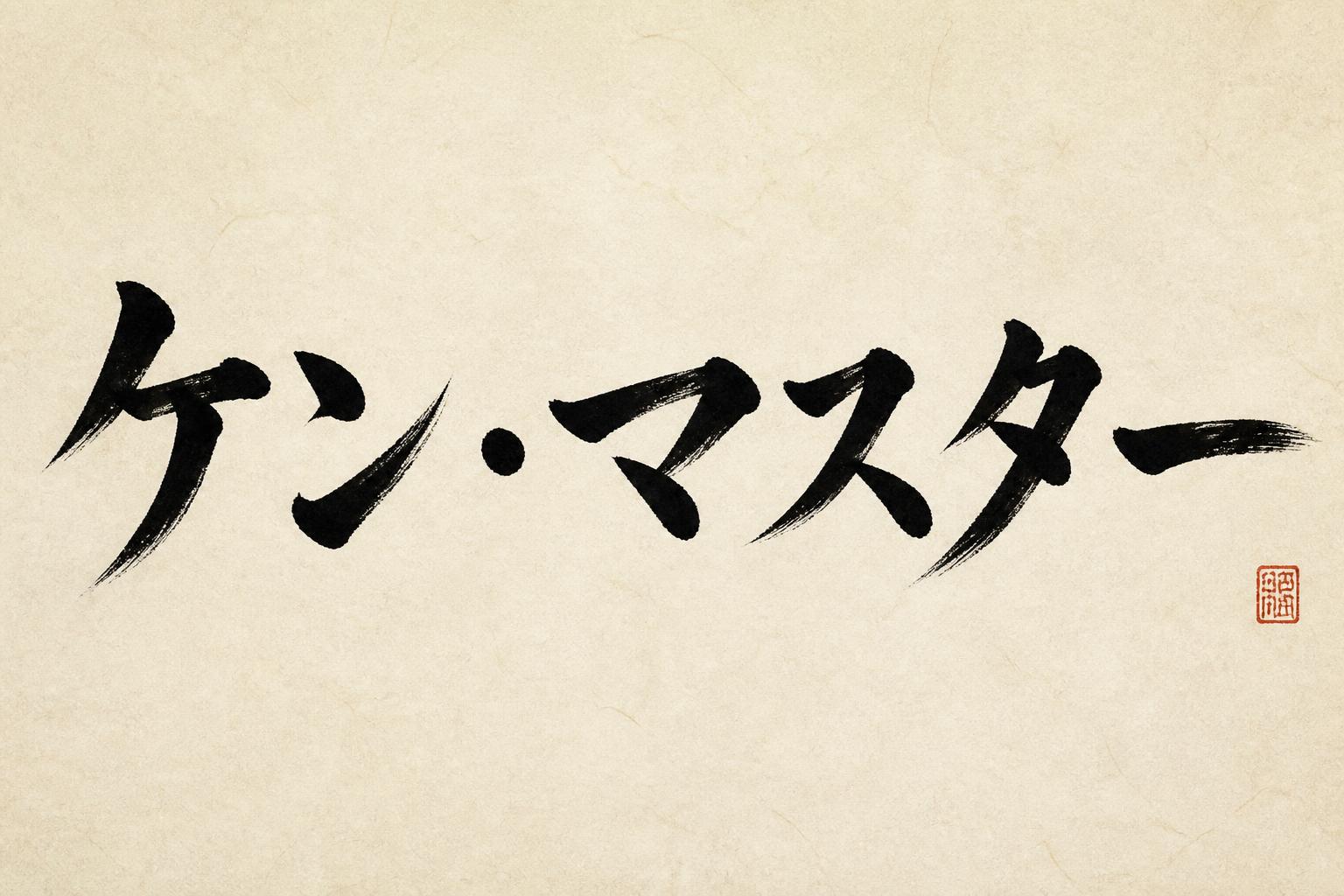"ケン・マスター" — Brush Japanese Ink | AI Text Effect Generator