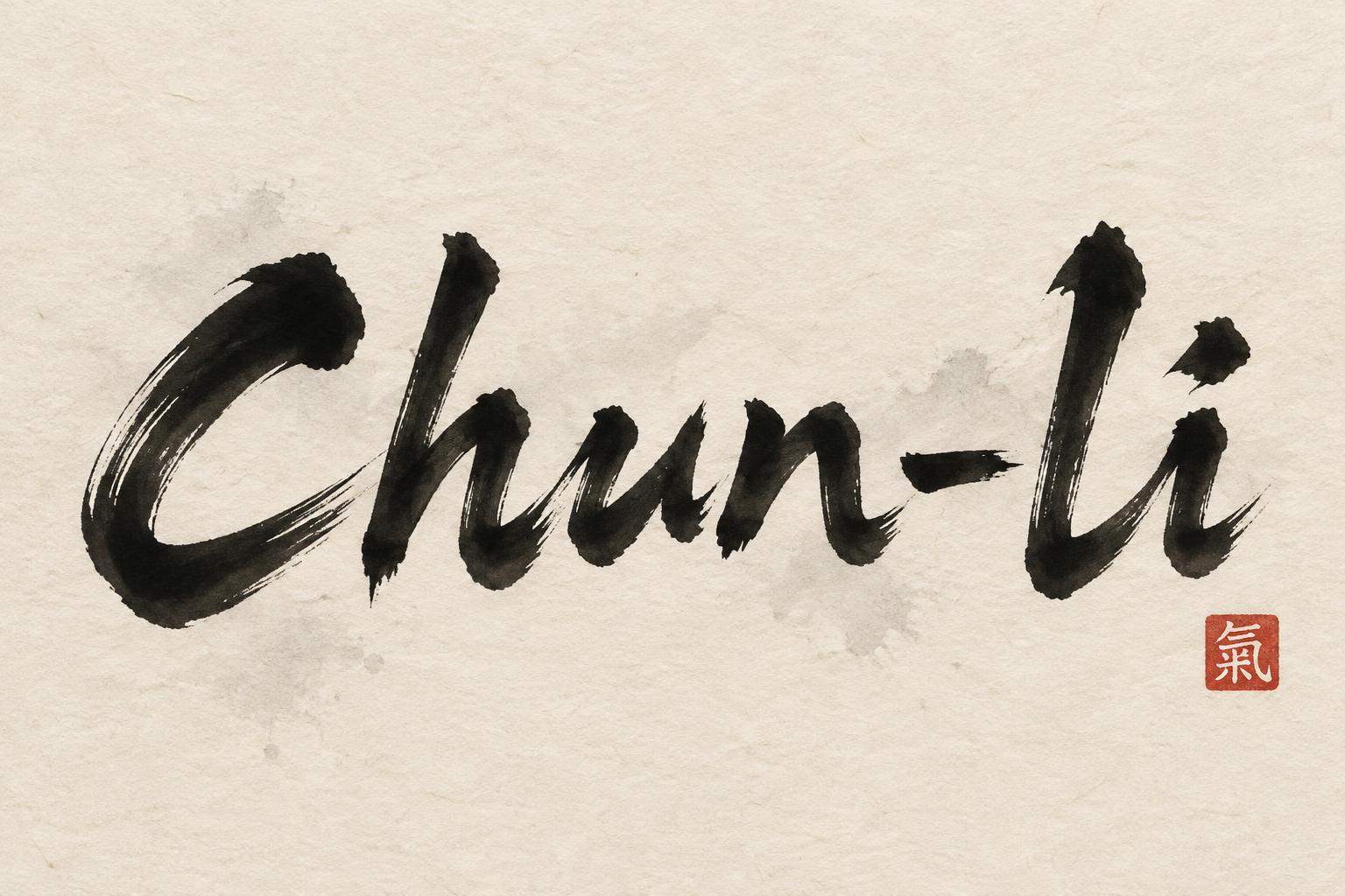 "Chun-li" — Brush Japanese Ink | AI Text Effect Generator