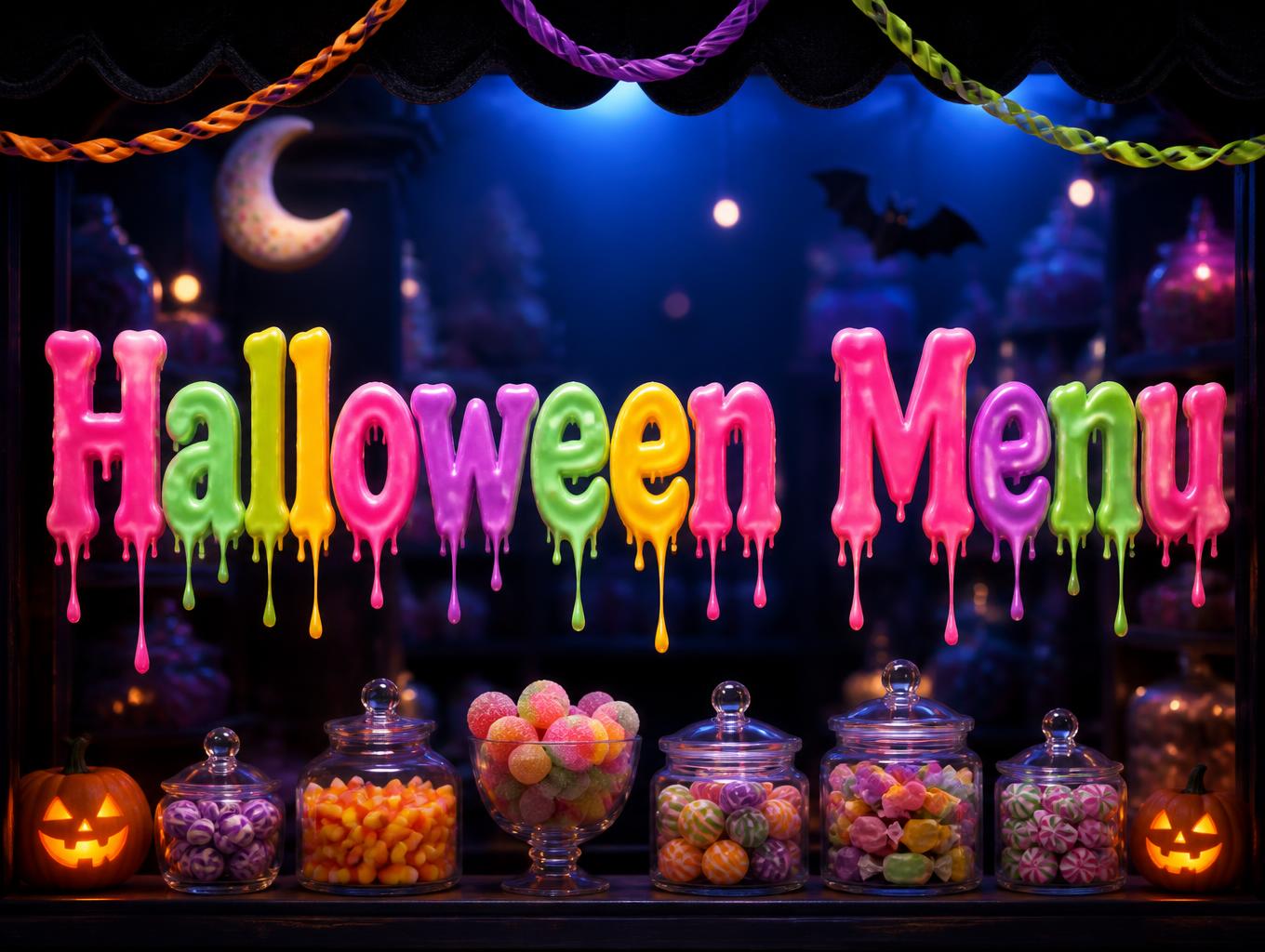 "Halloween　Menu" —  | AI Text Effect Generator