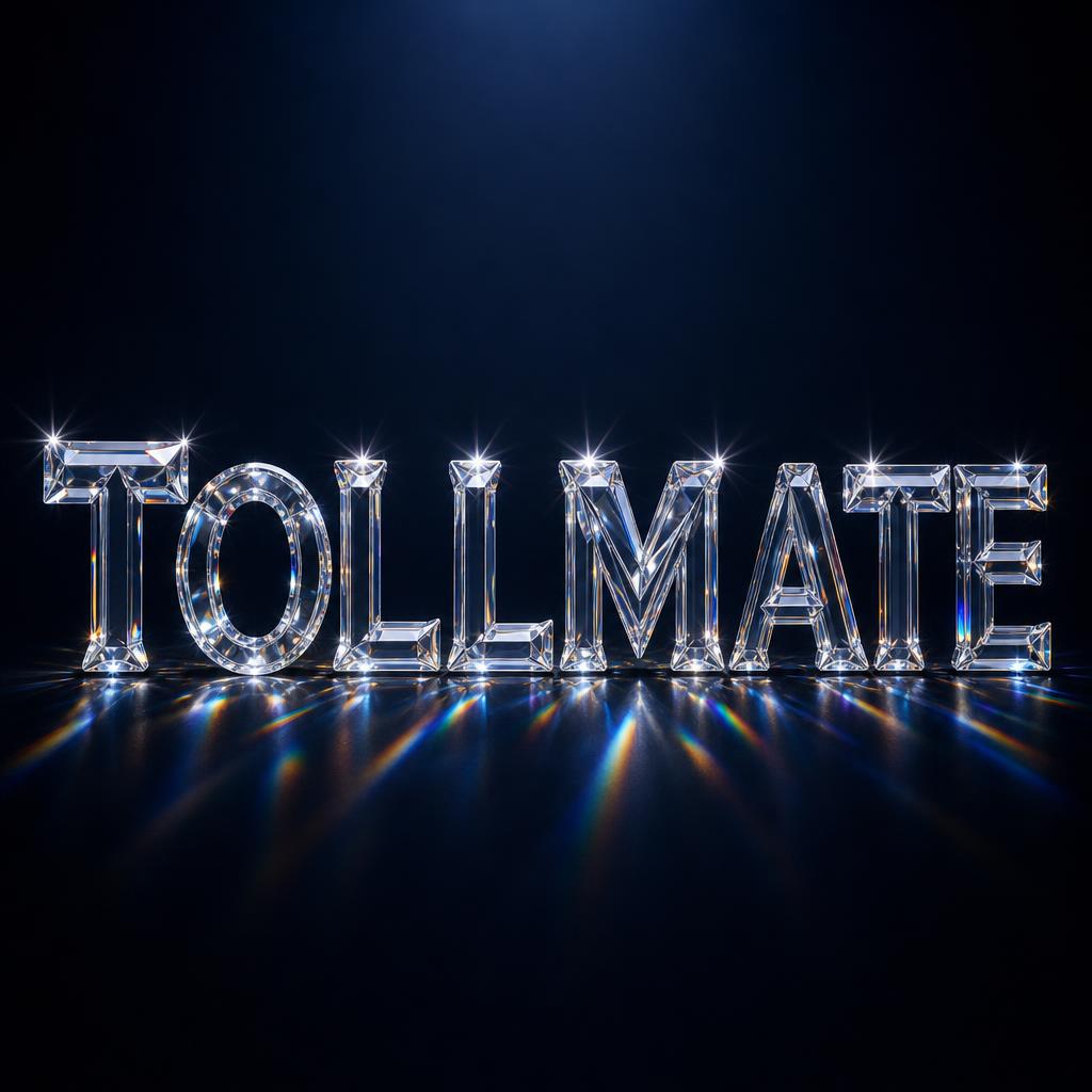 "TOLLMATE" — Glass Crystal | AI Text Effect Generator