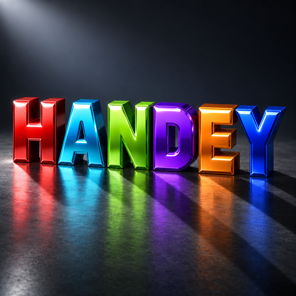 "HANDEY" — 3d Bold | AI Text Effect Generator