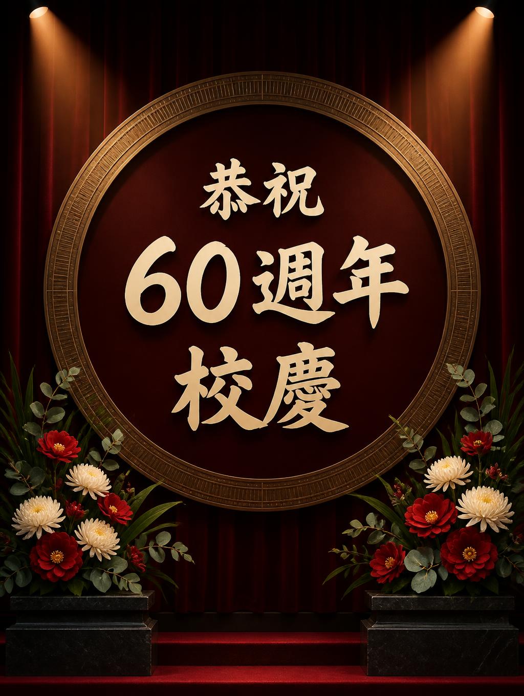 "恭祝 60 週年 校慶" —  | AI Text Effect Generator