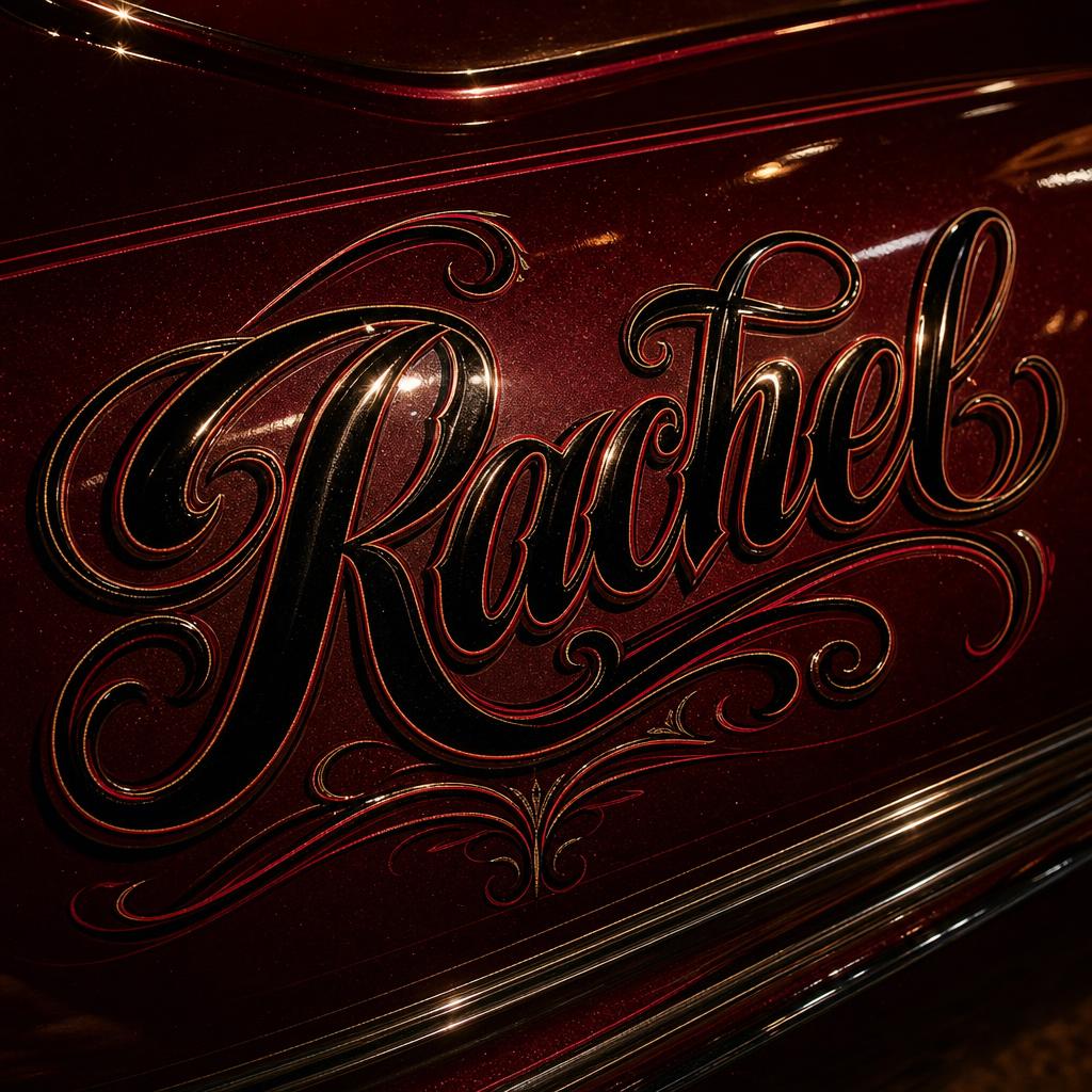"Rachel" — Chicano text effect