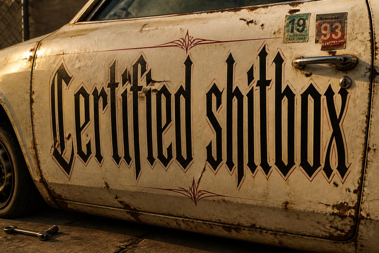 "Certified shitbox" — Chicano | AI Text Effect Generator