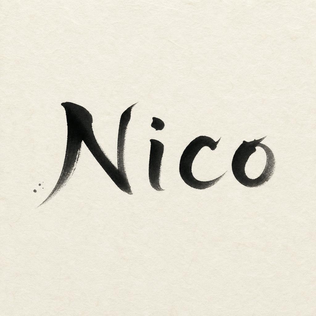 "Nico" — Brush Japanese Ink | AI Text Effect Generator