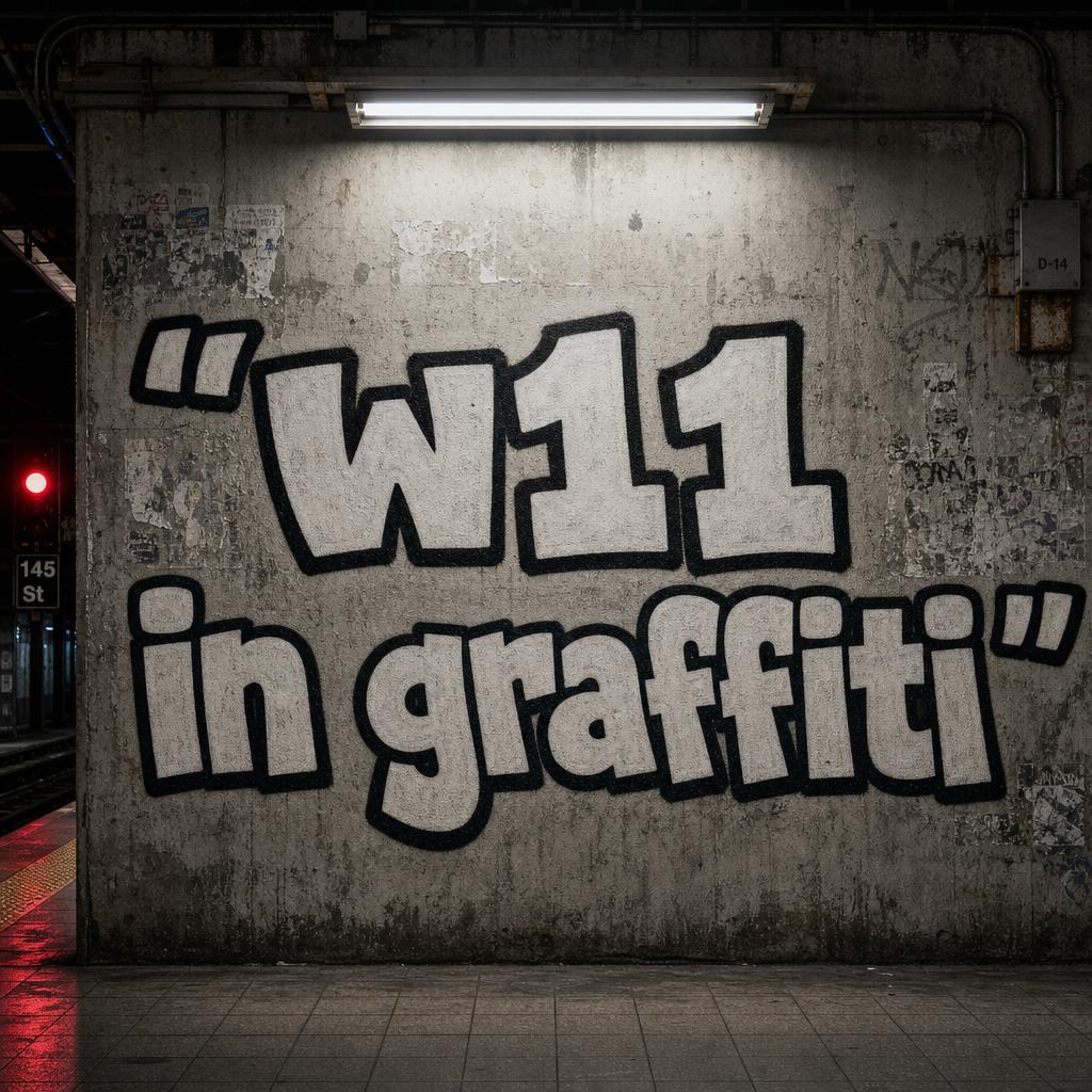 "w11 in graffiti 
" —  | AI Text Effect Generator