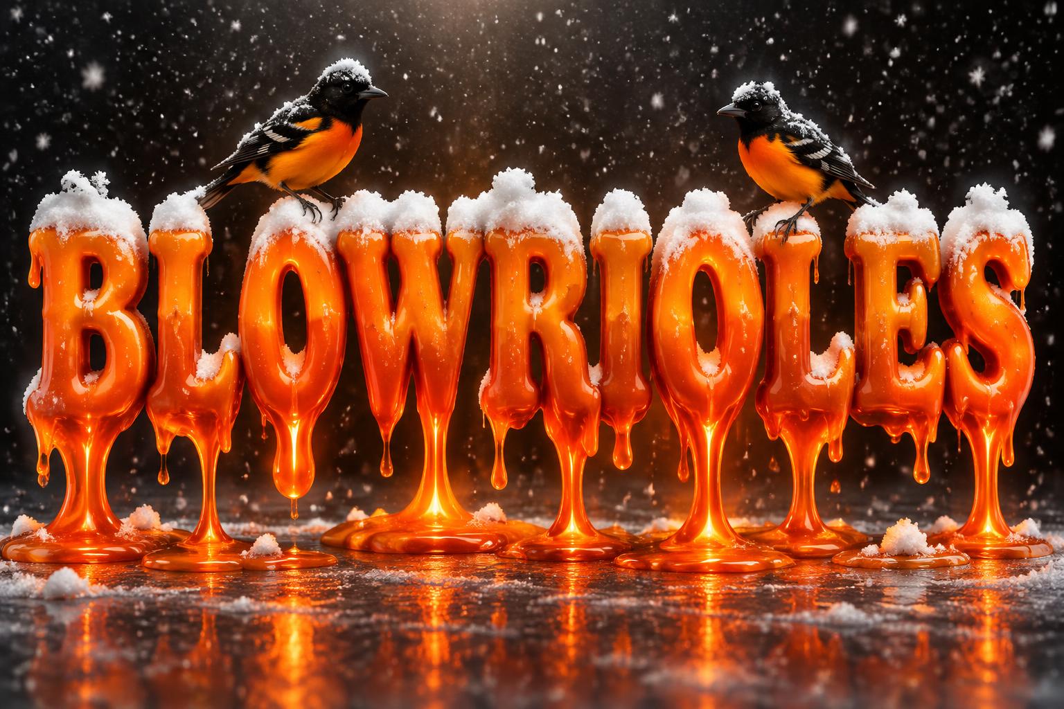 "BLOWRIOLES " — Drip Font Melting | AI Text Effect Generator