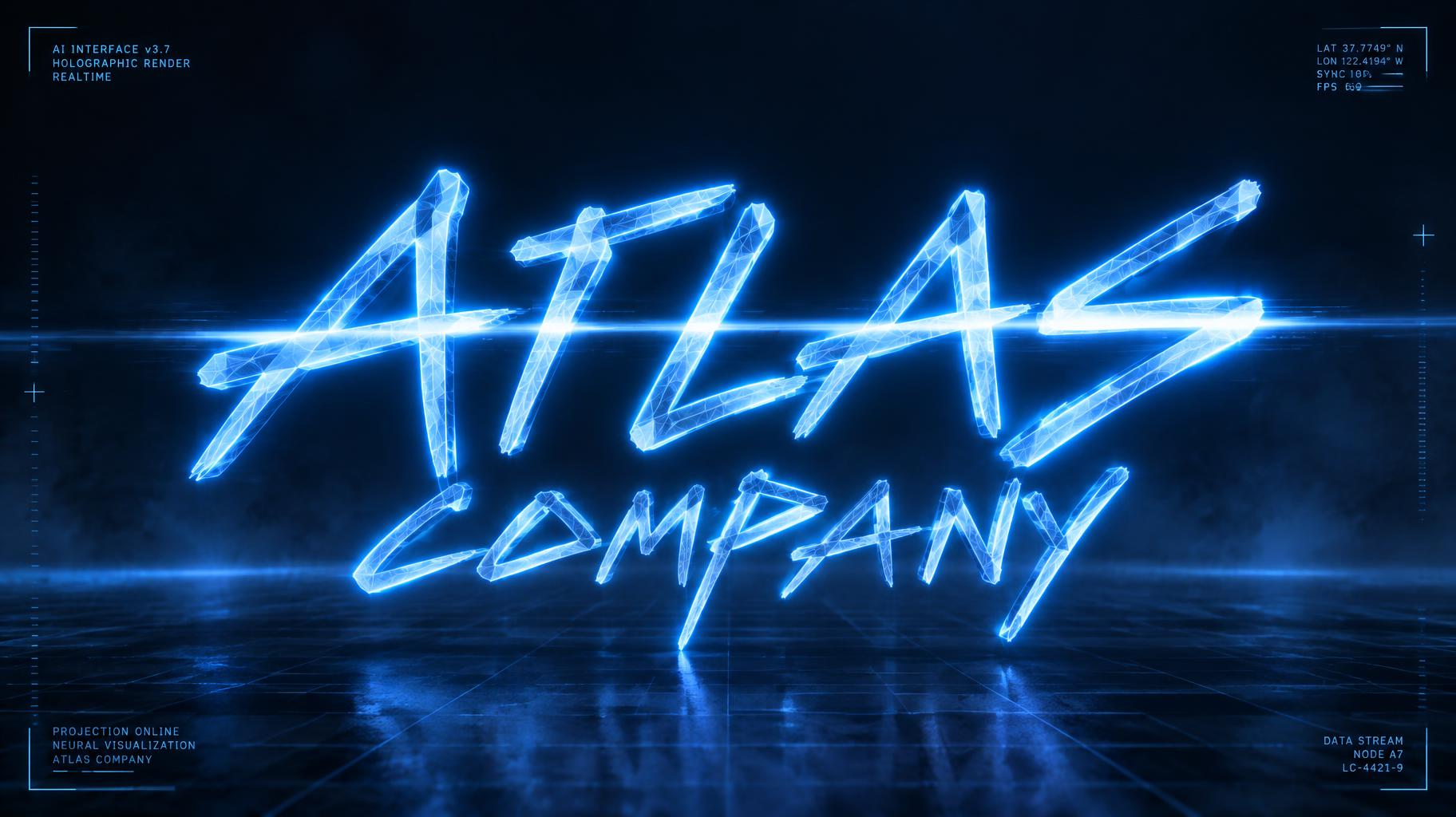 "ATLAS COMPANY" — Futuristic | AI Text Effect Generator
