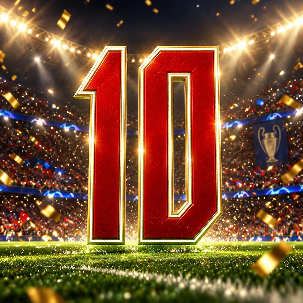 "10" — Sports Football | AI Text Effect Generator