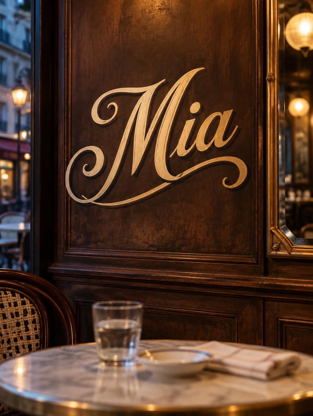 "Mia" —  | AI Text Effect Generator