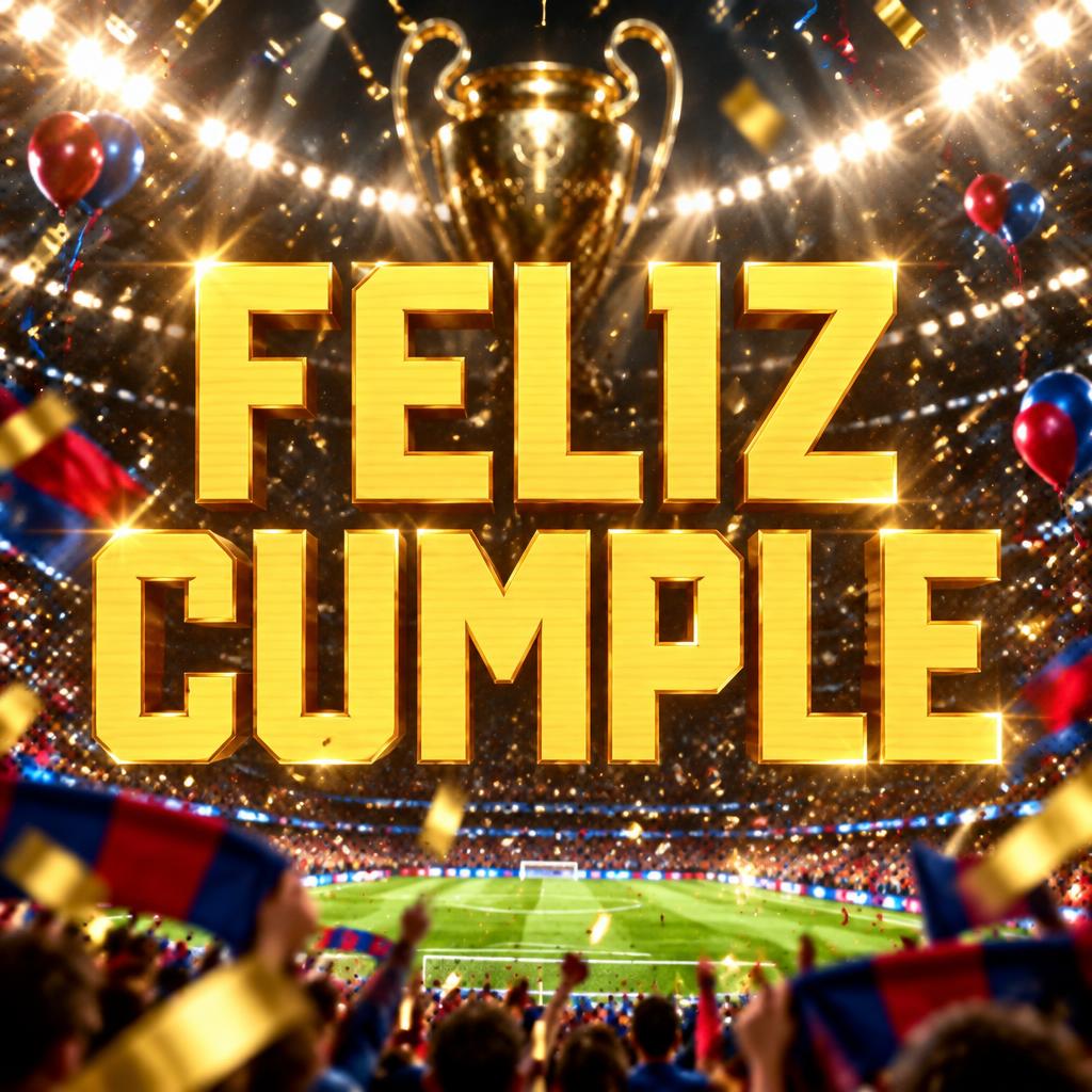 "Feliz Cumple" — Sports Football | AI Text Effect Generator