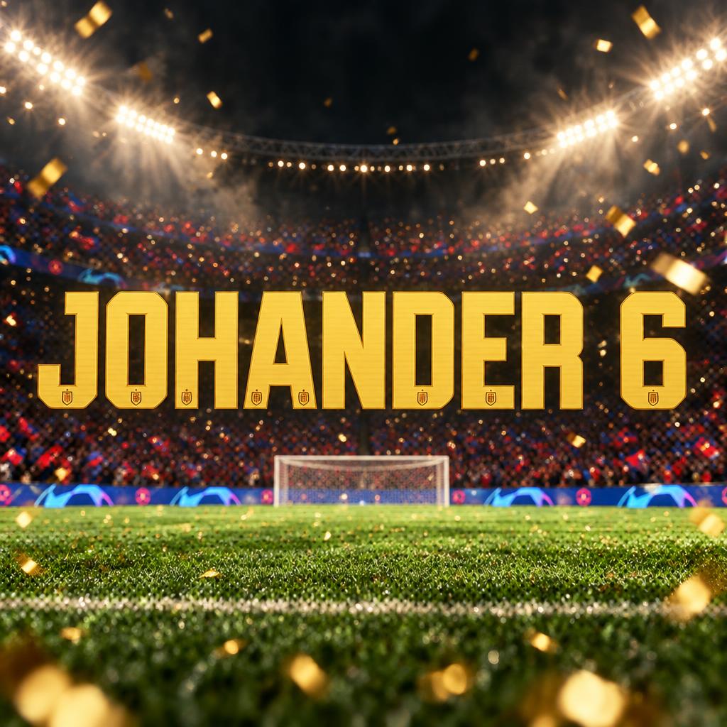 "Johander 6" — Sports Football | AI Text Effect Generator