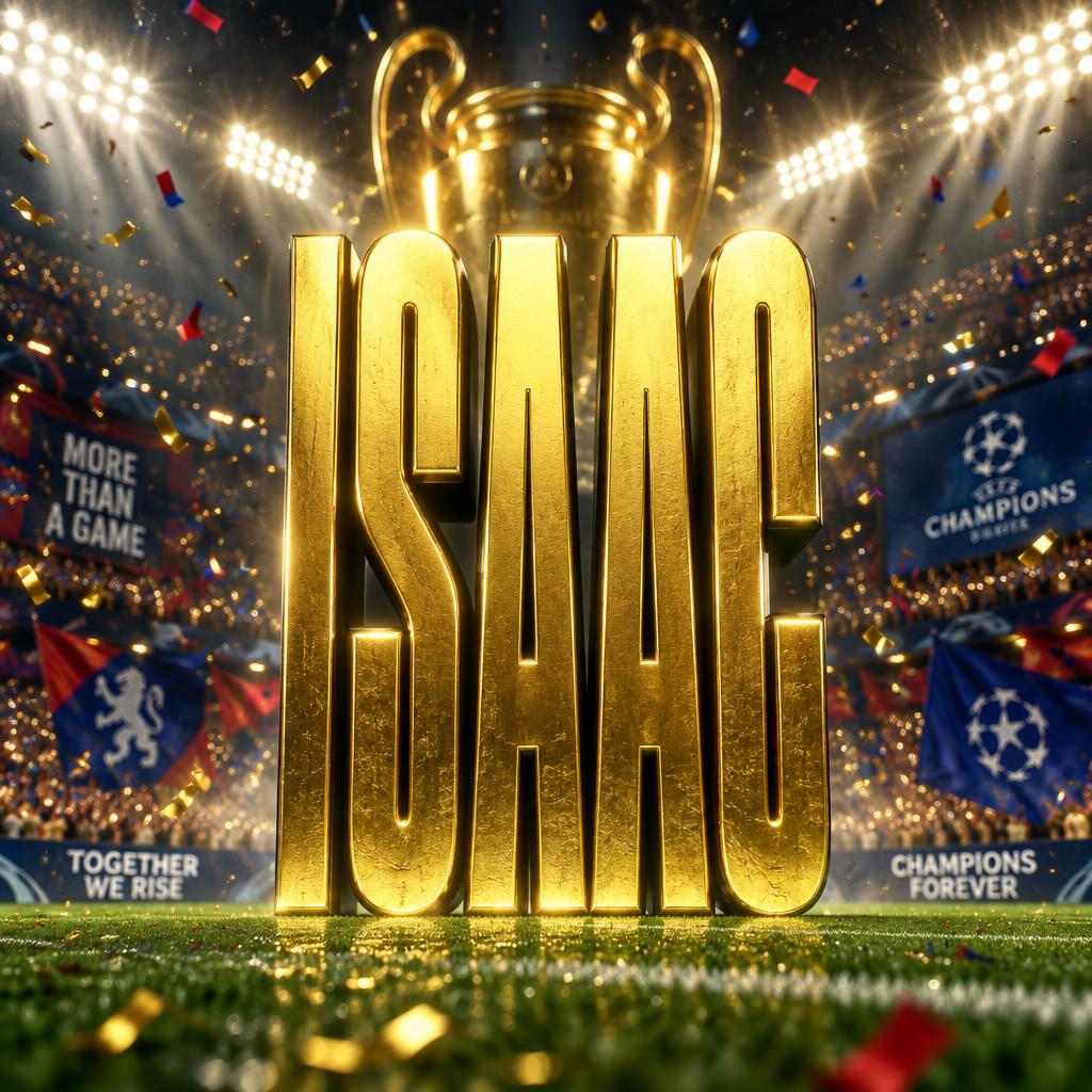 "ISAAC" — Sports Football | AI Text Effect Generator