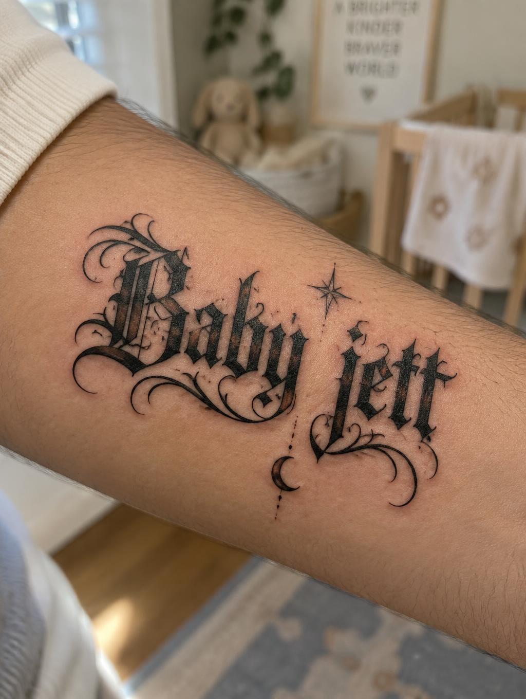 "Baby jett" — Tattoo | AI Text Effect Generator