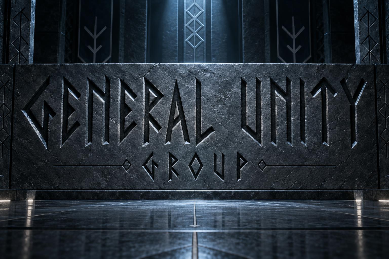 "General Unity Group" — Viking Runic | AI Text Effect Generator