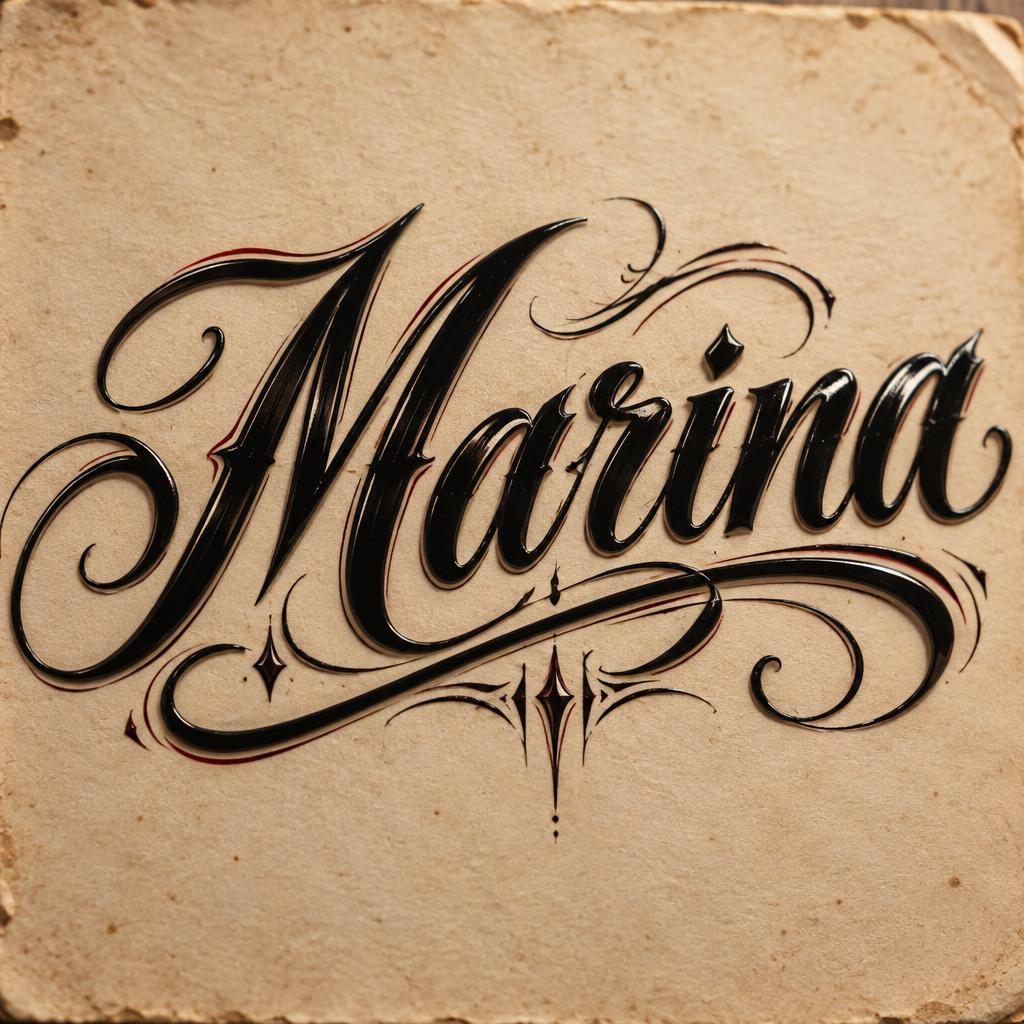 "Marina" — Chicano | AI Text Effect Generator