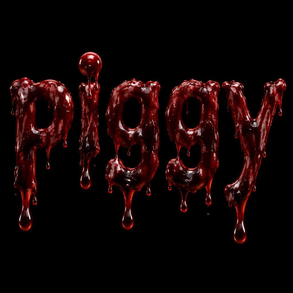 "piggy" — Drip Font Blood | AI Text Effect Generator