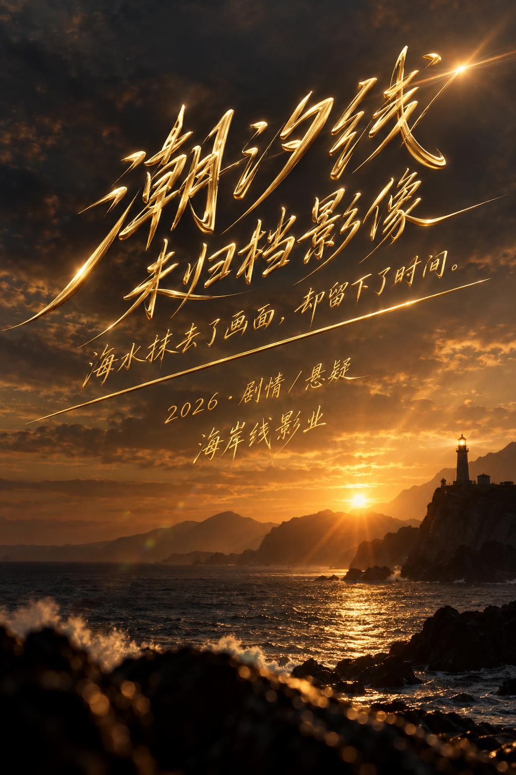 潮汐线
未归档影像
海水抹去了画面，却留下了时间。
2026 · 剧情 / 悬疑
海岸线影业
