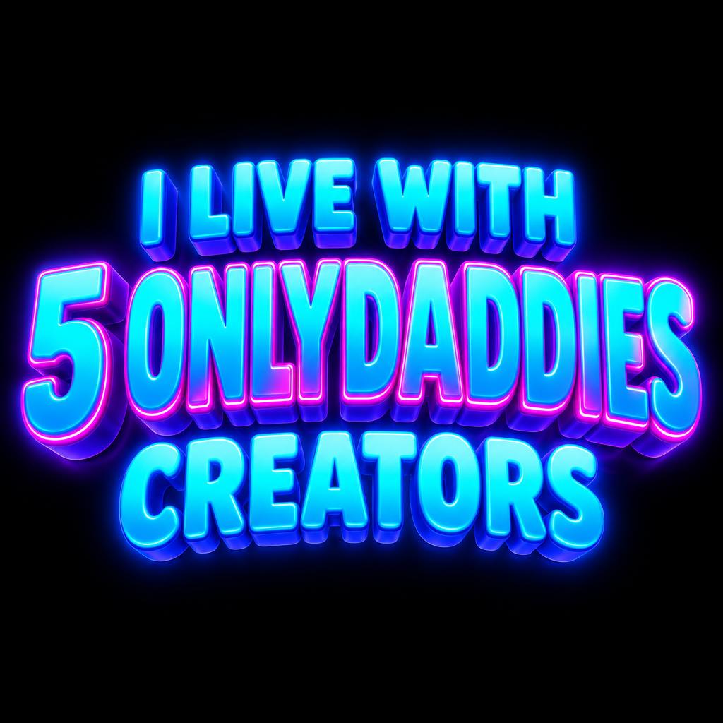 "I LIVE WITH 5 ONLYDADDIES CREATORS" — Cyberpunk Electric Neon | AI Text Effect Generator