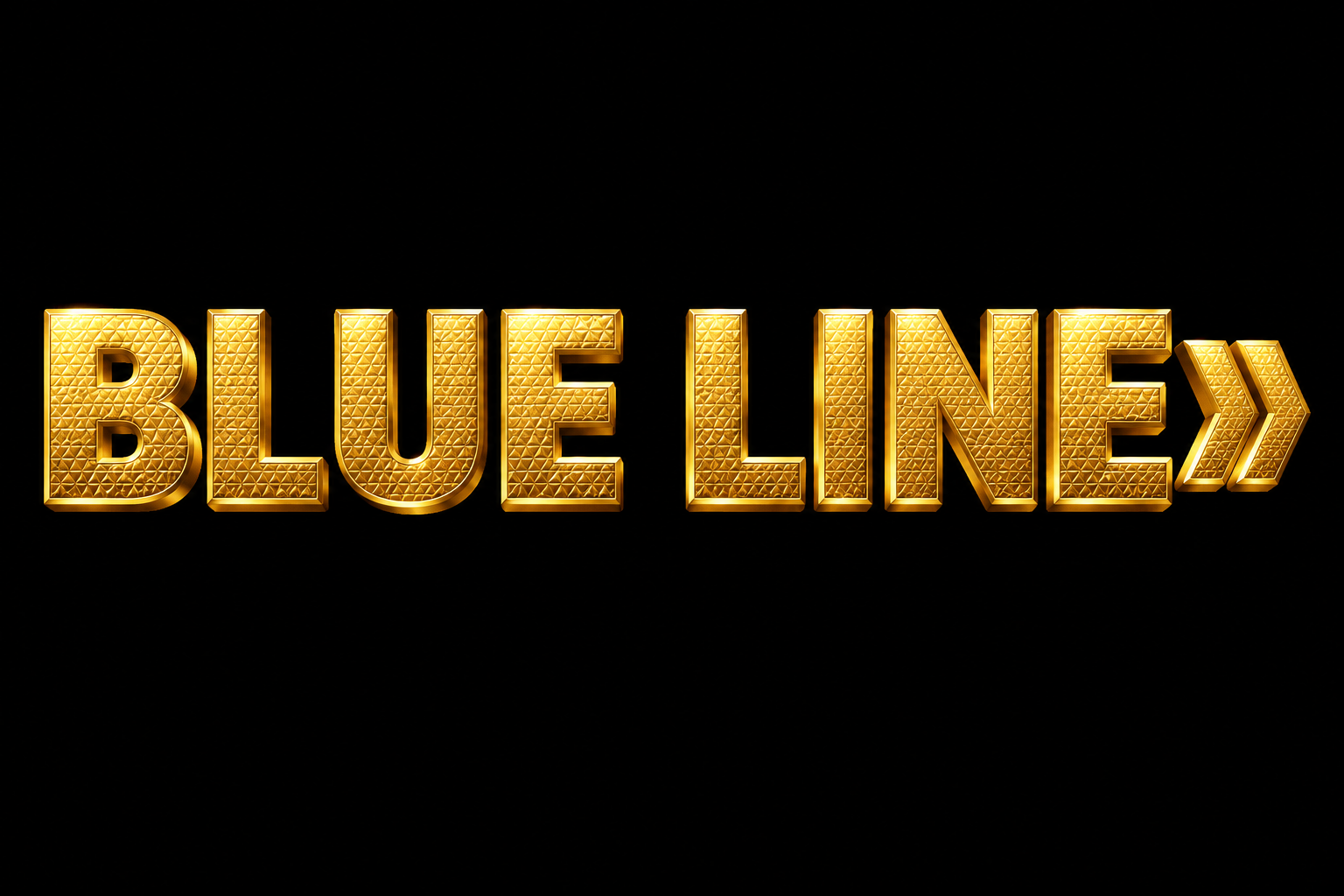 "BLUE LINE»" — 3d Bold Gold | AI Text Effect Generator